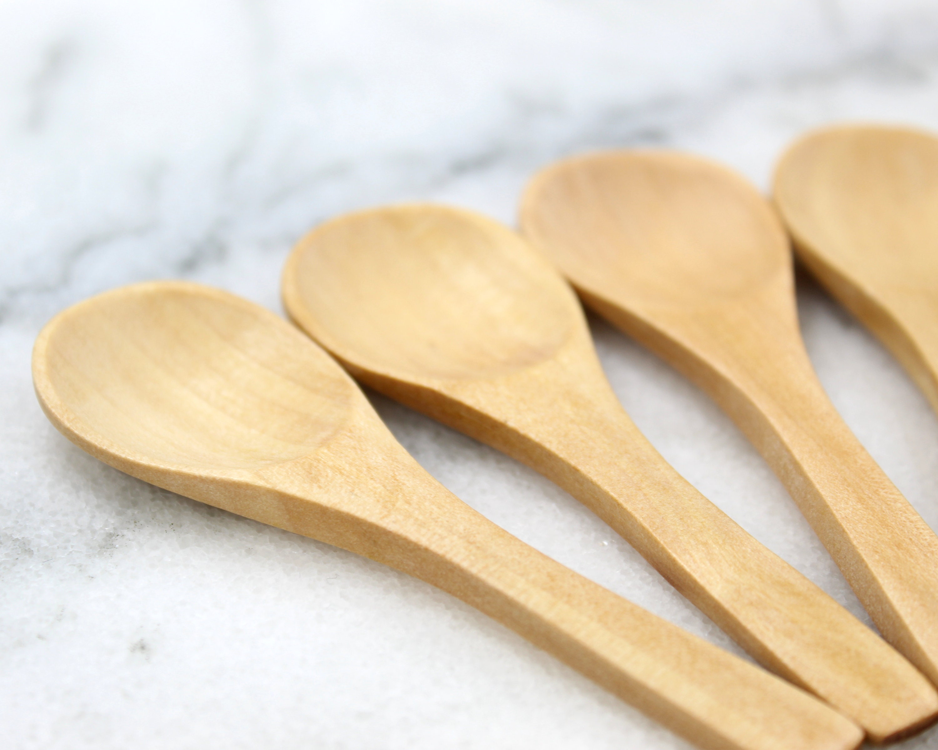 BULK mini WOODEN spoons 3 inch wood teaspoons small wooden Etsy