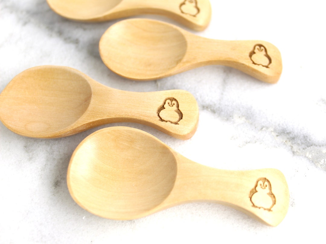Small Penguin Wooden Spoon 3 Inch | Animal Lovers' Spoons | Baby Wood ...