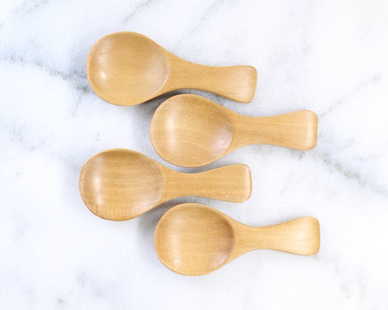 Small Wooden Spoon 3 Inch Teaspoon Wood Spoons Jam Coffee Etsy