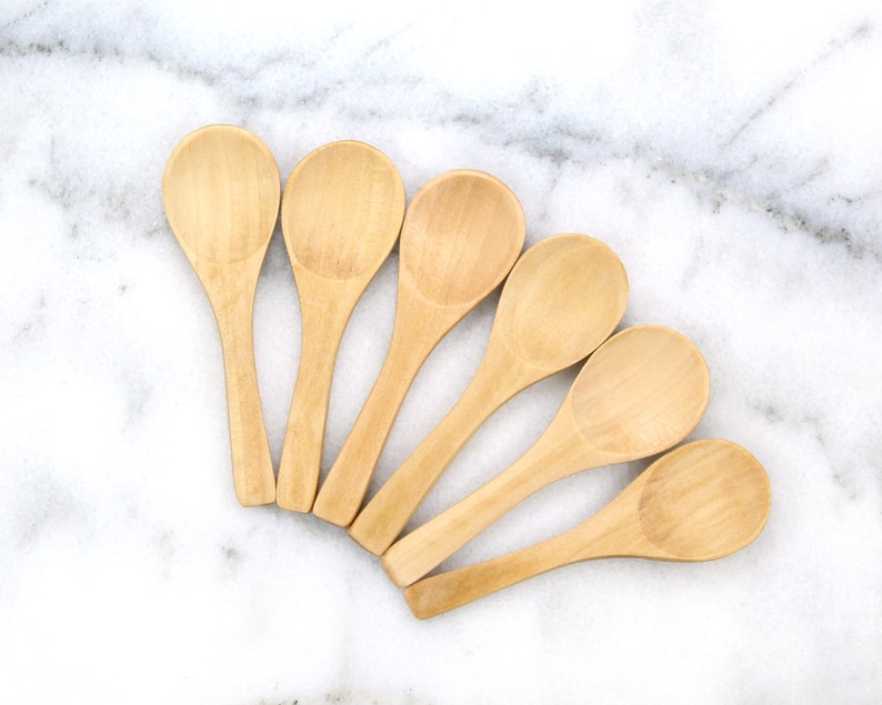 BULK Mini WOODEN Spoons 3 Inch Wood Teaspoons Small Wooden Etsy