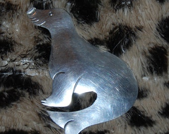 Vintage Sterling Silver Adorable Sea lion Seal Brooch