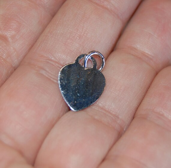 Vintage Tiny Heart Dog Cat Tag Pet Collar or Char… - image 2