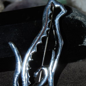 Vintage Sterling Silver Kitty Cat Feline #BKB-KBRCH155