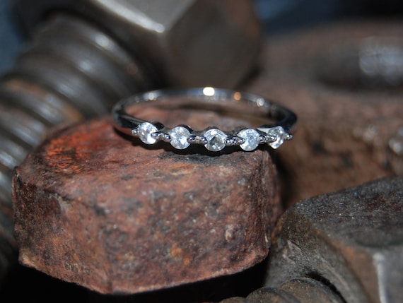 Vintage Semi Eternity CZ Round Stones Ring #BKC-R… - image 1