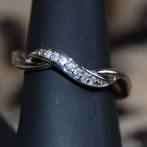 Vintage Stone Round Cut Journey Stone 925 Sterling Engagement Wedding Woven Right Hand Ring #BKC-RNG79
