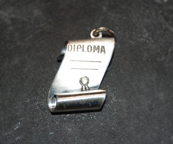 Vintage BEAU Diploma Graduation Charm or Pendant … - image 1