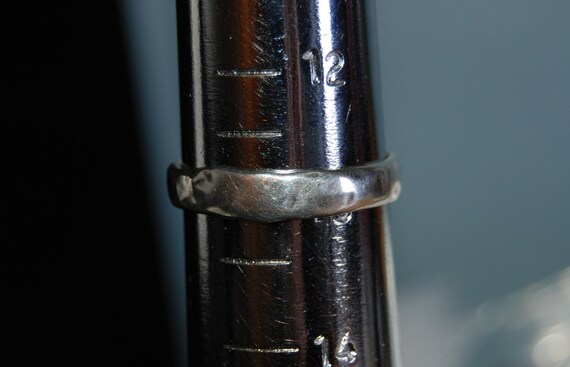 Large Rustic Hammered Organic Vintage Sterling We… - image 4