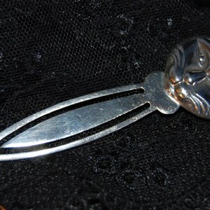 Vintage Kitty Cat Sterling Silver Book Page Mark Collectible Heirloom Cameo #BKB-MSC09