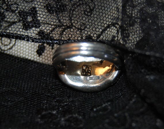 Designer James Yesberger Large Heavy Detailed to the Paws Kitty Cat Ring in Vintage Sterling Silver #BKC-KRNG38 View 4