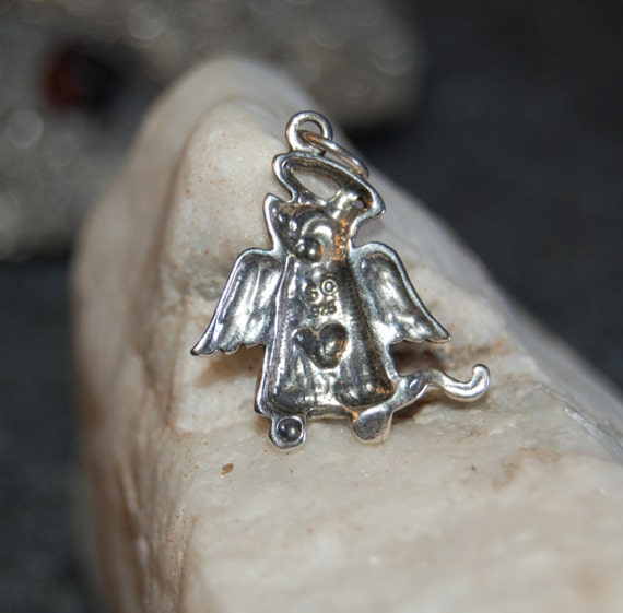 Angel Kitty Cat Heart Vintage Designer Schube Pen… - image 4