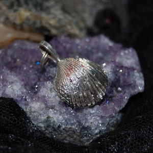 Vintage Shell Pendant Charm in Sterling #BKC-CHRM96
