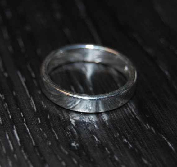 Classic Stacking Flat 925 Sterling Anniversary We… - image 1