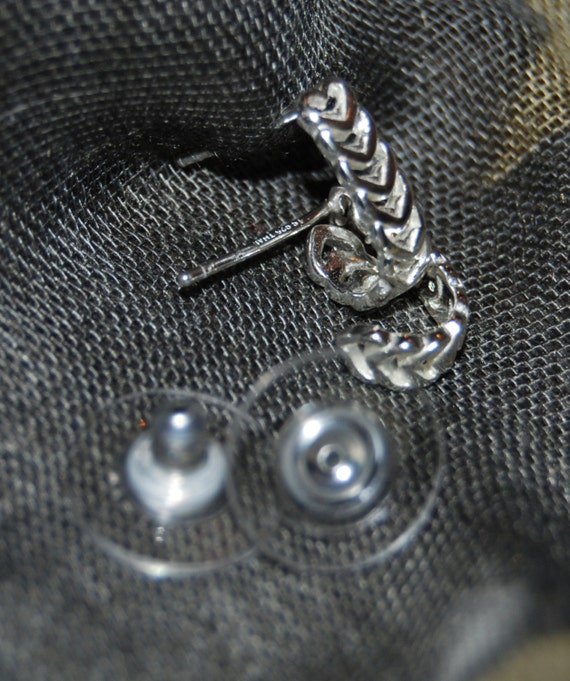 Vintage Small Sterling Silver Stacked Multiple He… - image 3