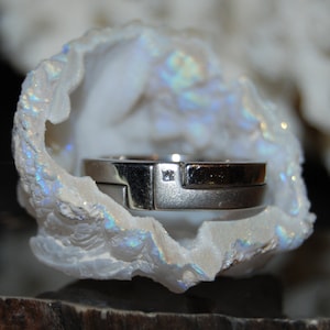 Classic Puzzle Band Stacking Smooth and Satin Double Finish Diamond 925 Sterling Vintage Wedding Band Ring #BKC-RNG43PC