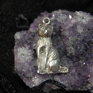 Seated Cat Pendant in Sterling #BKB-KCHRM149
