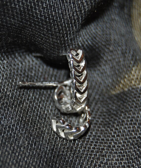 Vintage Small Sterling Silver Stacked Multiple He… - image 2