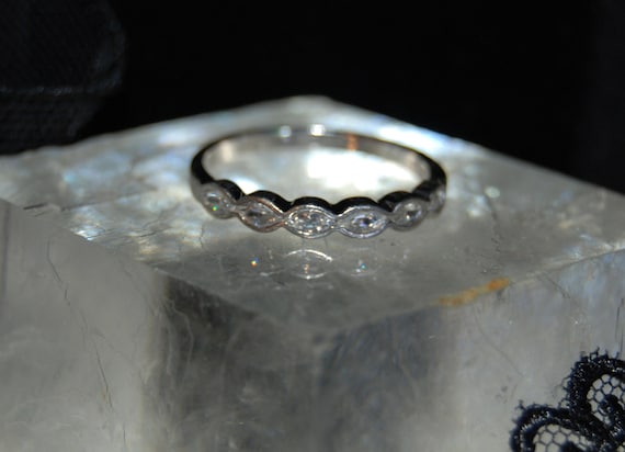 Vintage Stackable Stack Multiple Marquise Bezel S… - image 1