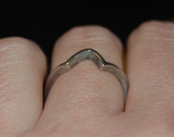 Wishbone Ring Guard Wrap Stackable Stacking Chevr… - image 2