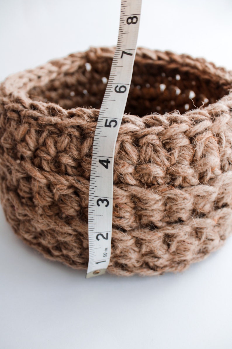 Med/Large Jute Basket Crochet Burlap Basket Gift Basket for Etsy