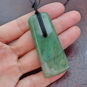 55 mm Nephrite jade Toki pendant. S542
