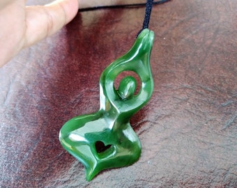 Nephrite jade yogi pendant. S284