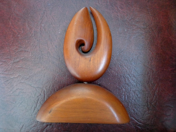 Wood Korui Spiral Carving Statue. W125 -  Canada