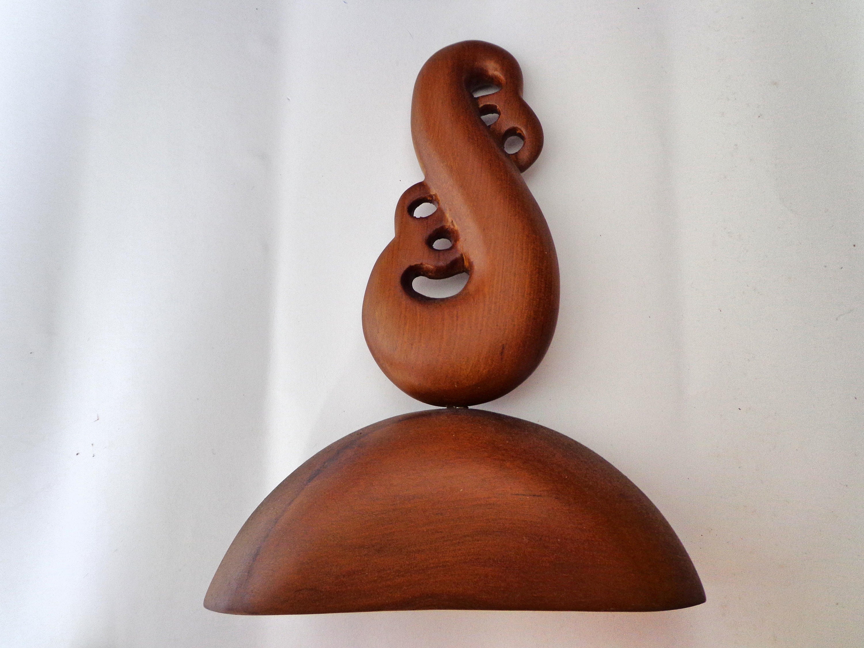 Wood Double Koru Spiral Carving Statue. W128 - Etsy