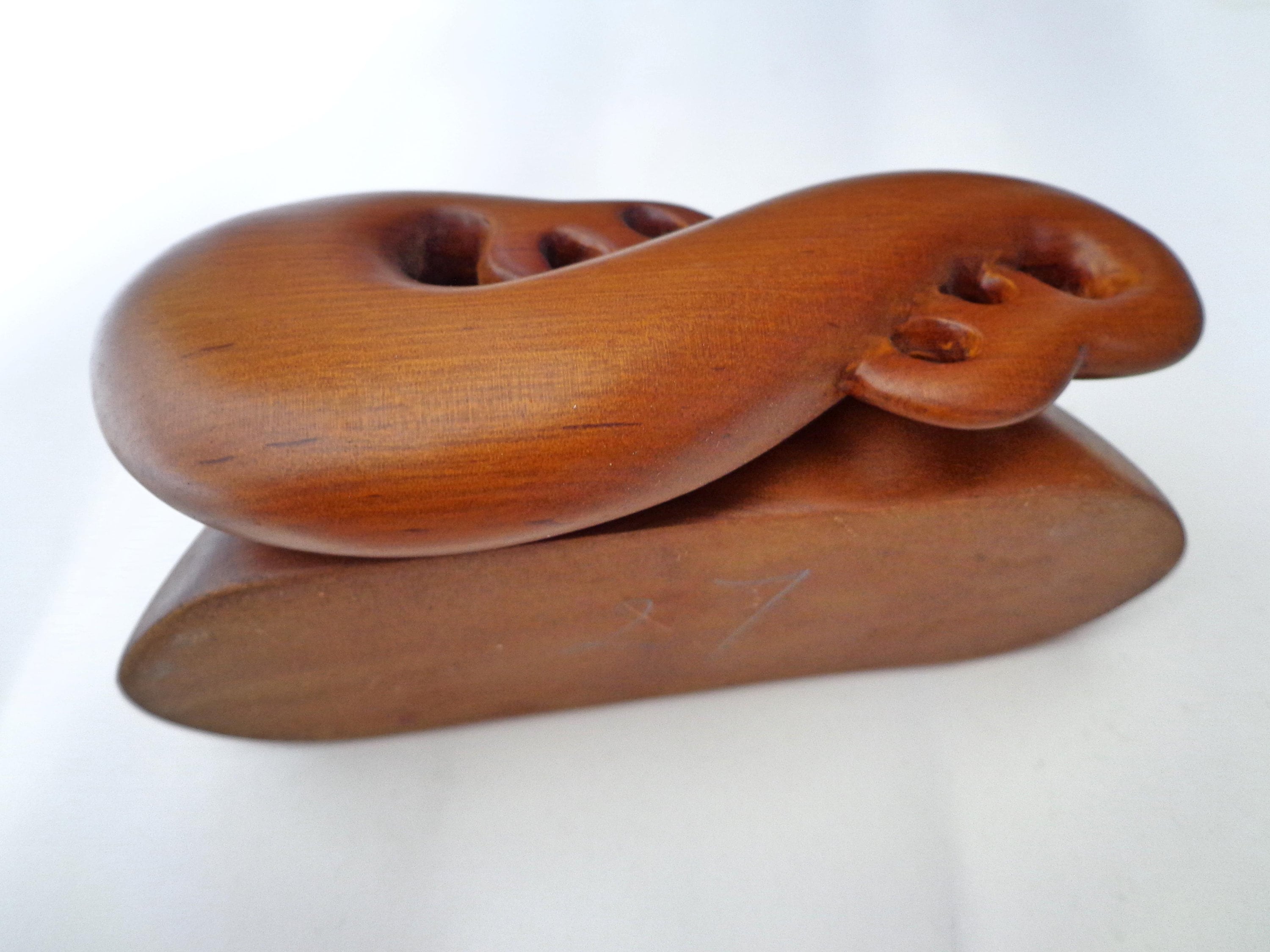 Wood Double Koru Spiral Carving Statue. W128 - Etsy