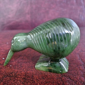 Nephrite jade 2 inch Kiwi bird . S552