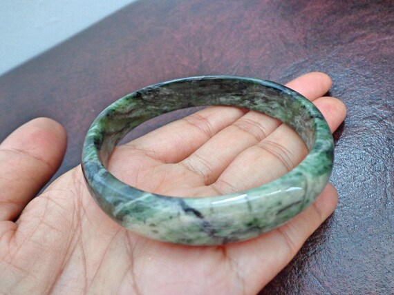 63 Mm Nephrite Jade Bangle Bracelet. S142 Etsy Canada