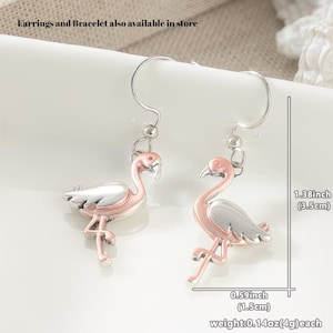 Rustic Flamingo Necklace, 20 inches - Silver - - LadybugfeetDesigns -
