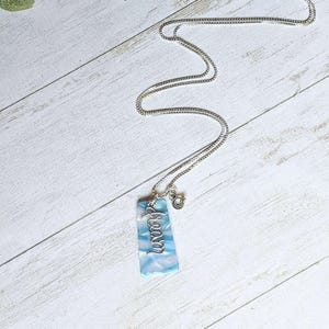 Dream Tag necklace, Sterling Silver - 30 inch - - LadybugfeetDesigns -