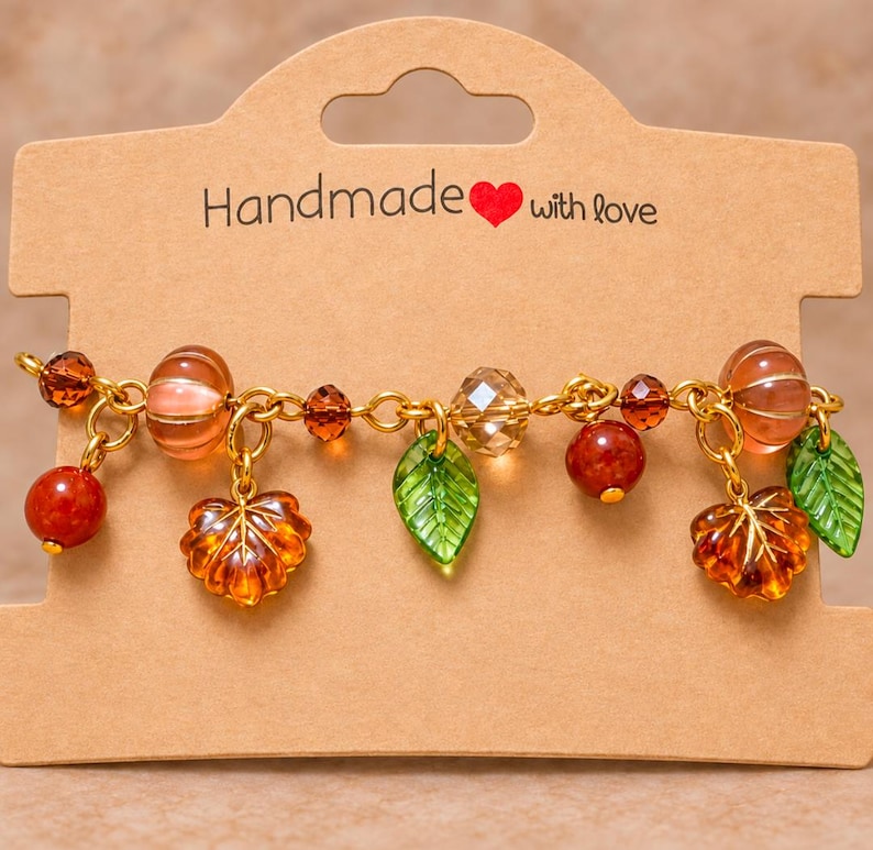 Autumn Glow Crystal Bead Bracelet, Gold - - LadybugfeetDesigns -
