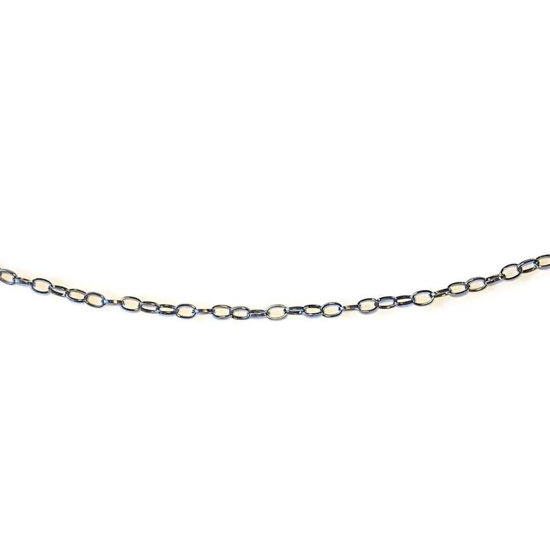 Black Steel Oval Link Charm Bracelet Base - D.i.y. - Build Your Charm Bracelet! - - LadybugfeetDesigns -