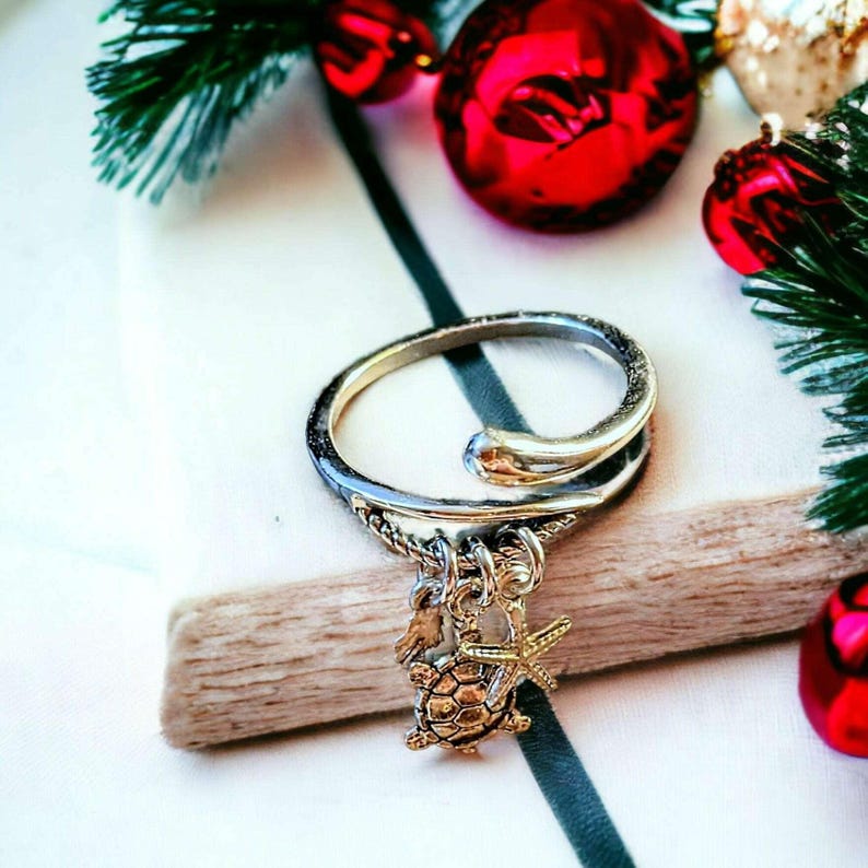 Beach Vibes Wrap Ring - - LadybugfeetDesigns -