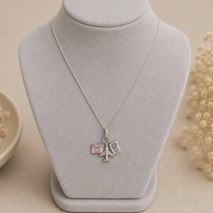 Take me Away Necklace, 20 inches - Silver - - LadybugfeetDesigns -