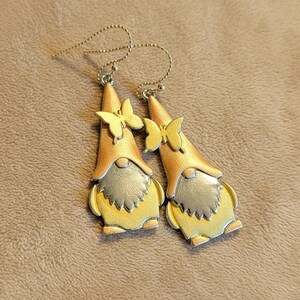 Boho Gnome hook earrings - Gold Filled hooks - - LadybugfeetDesigns -