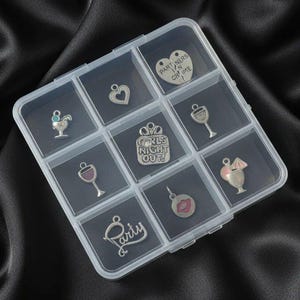 Girl's Night Out Charm Box - 9 pc., Silver - - LadybugfeetDesigns -