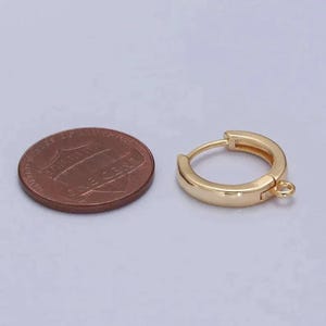 Gold Sun Hoop earrings, 16mm Hoop Drop - - LadybugfeetDesigns -