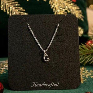 Mini Bubble Initial Necklace - Silver- 20 inch - - LadybugfeetDesigns -