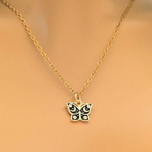Celestial Butterfly necklace, Gold- 20 inch - - LadybugfeetDesigns -