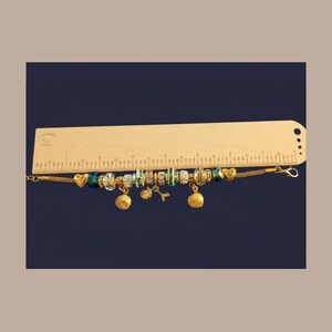 Whale Tail European beaded bracelet - Gold - - LadybugfeetDesigns -