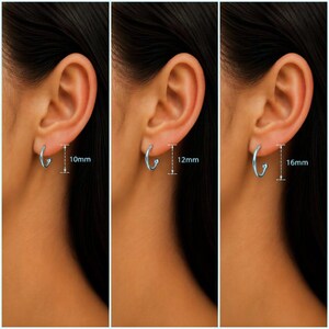 HUMMINGBIRD Hoop Earrings,Silver - 12mm - - LadybugfeetDesigns -