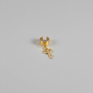 CZ Key Ear Cuff, Gold - - LadybugfeetDesigns -