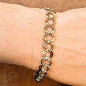 Silver Double Textured Link Charm Bracelet Base - D.I.Y. - BUILD YOUR CHARM BRACELET!