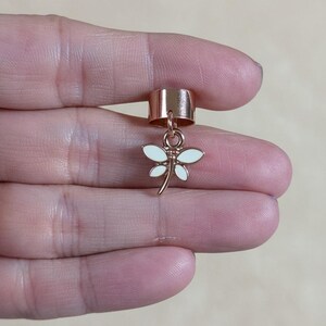Dragonfly Ear Cuff, Rose-Gold - - LadybugfeetDesigns -