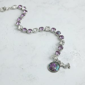 Mermaid Faceted Crystal Bracelet - - LadybugfeetDesigns -