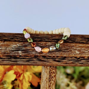 Multi Color Freshwater Pearl Stretch bracelet - - LadybugfeetDesigns -