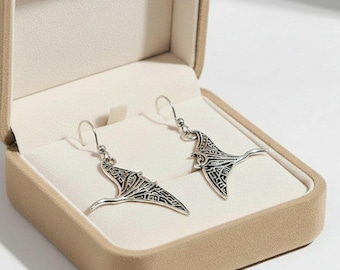 Large Manta Ray Earrings