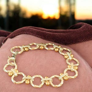 Chunky Two-Tone Chain Bracelet - - LadybugfeetDesigns -